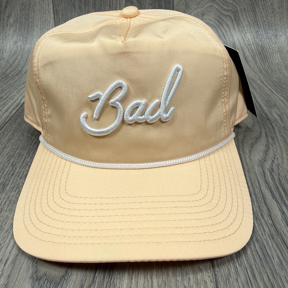 NEW Bad Birdie Bad Rope Hat Apricot Peach Golf Snapback Cap